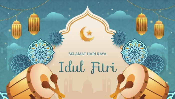Ucapan selamat hari raya Idul Fitri.