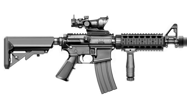 Senjata yang digunakan untuk menembak rumah Rihanna.