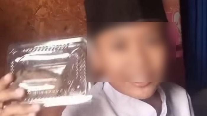 Gambar tangkap layar seorang siswa di Majalengka yang mengeluhkan menu MBG.