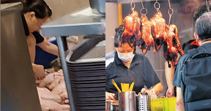 Penjual Ini Ketahuan Olah Bebek Mentah di Lantai Kios