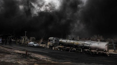 Penampakan Kawasan Depot Bahan Bakar Iran Usai Diserang Israel