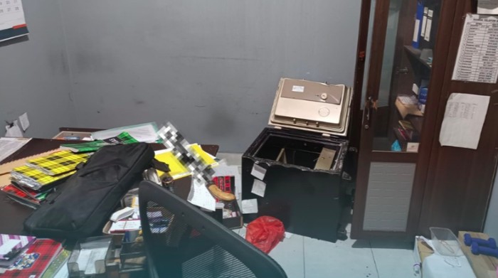 SPBU di Kecamatan Babelan, Kabupaten Bekasi, Jabar jadi sasaran perampokan. Lima pegawai SPBU sempat disekap. Pelaku diduga empat orang. (dok Polres Bekasi)