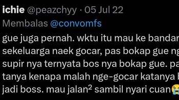 Kapan lagi disupirin sama bos. Foto: X/peazchyy  