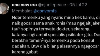 Ini mah konsul bayarnya pakai argo narik. Foto: X/njuniepeace  