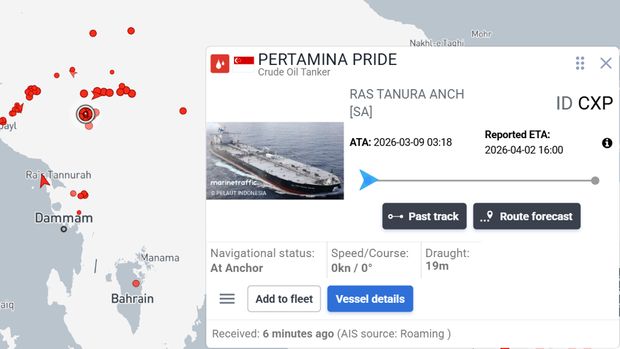 4 Kapal Pertamina Dipantau Pakai MarineTraffic 4 Kapal Pertamina Dipantau Pakai MarineTraffic