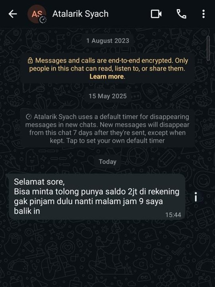 Atalarik Syach umumkan nomornya di-hack dan jadi modus penipuan.