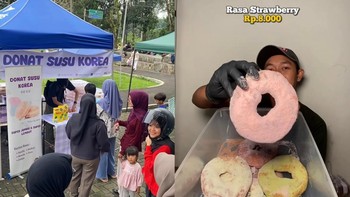 Donat Susu Korea Sebesar Telapak Tangan Viral di Subang, Mau Coba?