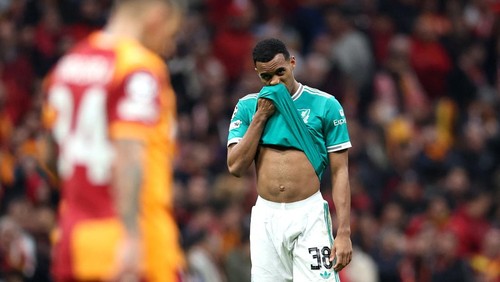 Soccer Football - UEFA Champions League - Round of 16 - First Leg - Galatasaray v Liverpool - Rams Park, Istanbul, Turkey - March 10, 2026 Liverpools Ryan Gravenberch reacts REUTERS/Murad Sezer