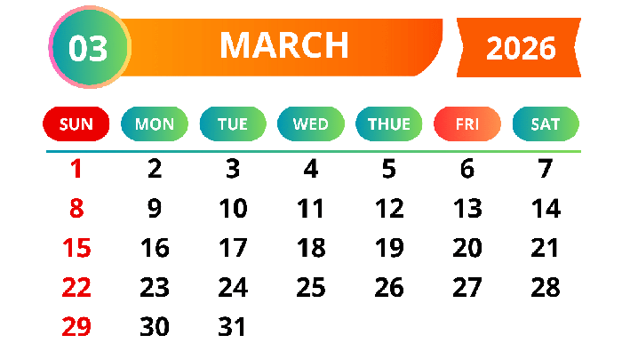 Kalender Maret 2026 dengan Jadwal Libur-Cuti Bersama Nyepi dan Idul Fitri