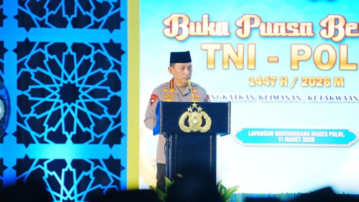 Kapolri Jenderal Listyo Sigit Prabowo dalam acara buka puasa bersama TNI-Polri (dok.Polri)
