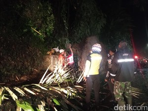 Pemotor Tertimpa Pohon Aren di Cadas Pangeran Sumedang