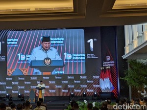 Prabowo Hadiri Tasyakuran HUT Ke-1 Danantara