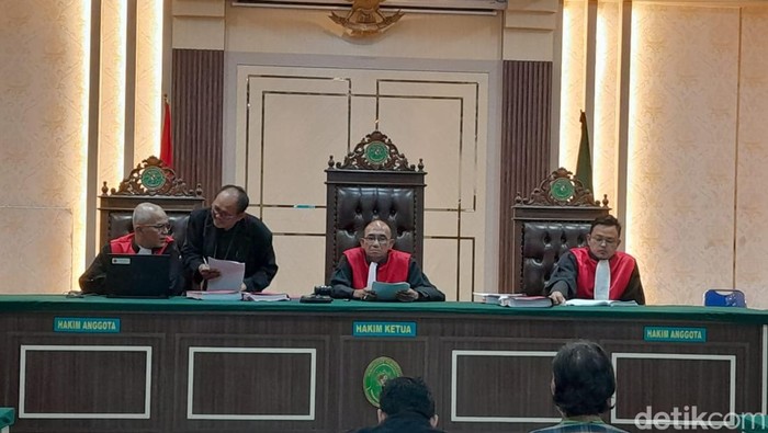Sidang perkara kekerasan dan penghalangan jurnalis digelar di ruang Cakra Pengadilan Negeri Pati, Rabu (11/3/2026).