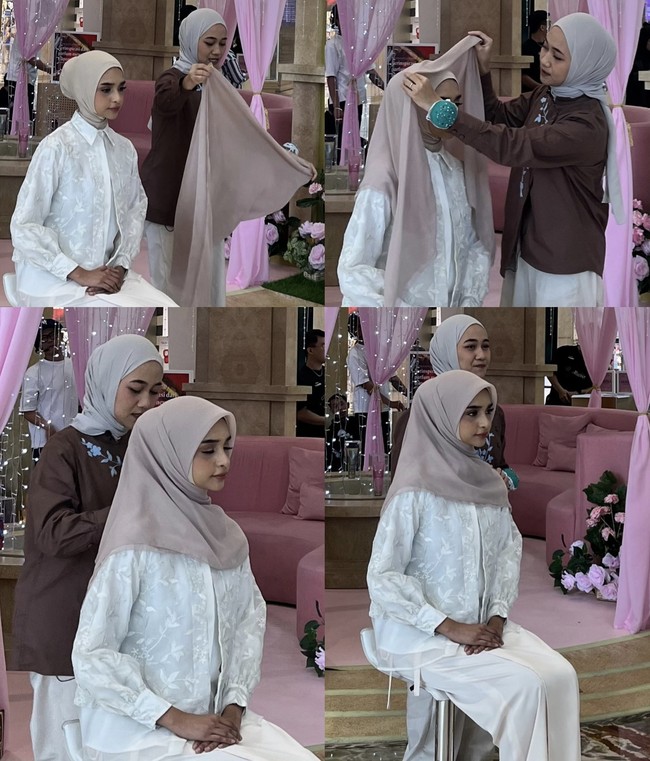Tutorial hijab bisa kamu pakai untuk Lebaran.