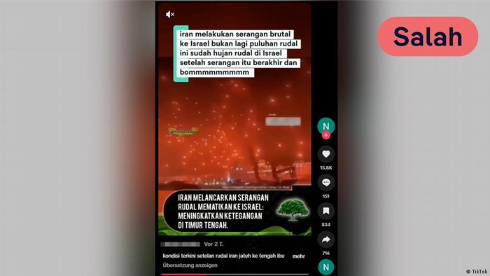 Cek Fakta: Benarkah Serangan Brutal Iran dengan Hujan Rudal ke Israel?