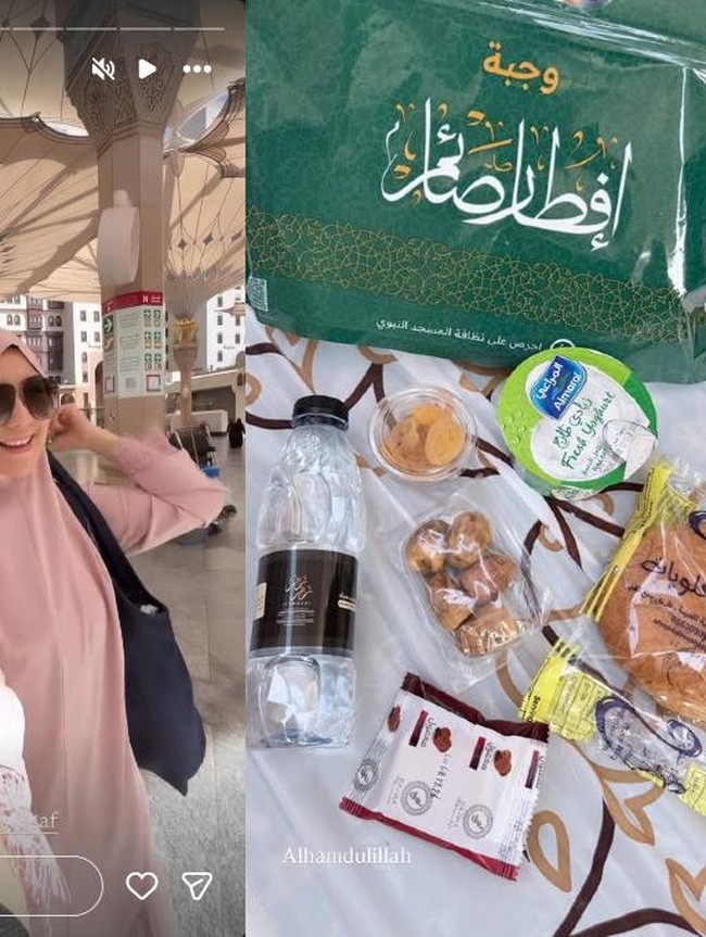 Citra Kirana Ibadah Umrah, Bagikan Momen Buka Puasa di Masjid Nabawi