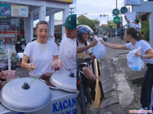 Borong Burjo Keliling, Jennifer Bachdim Bagi-bagi Takjil di Bali!