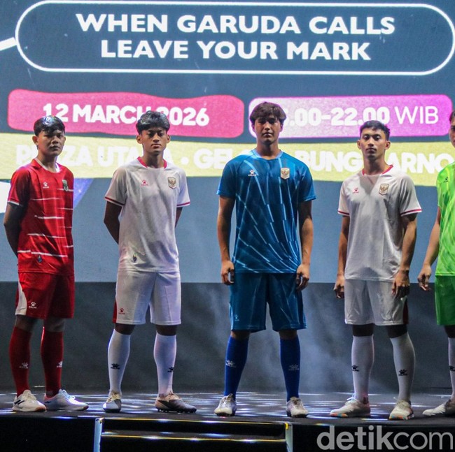 Potret Jersey Baru Timnas Indonesia Resmi Diperkenalkan ke Publik