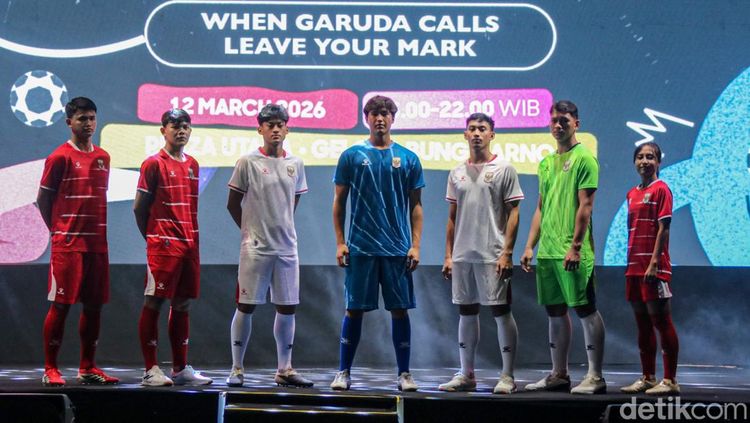 Potret Jersey Baru Timnas Indonesia Resmi Diperkenalkan ke Publik