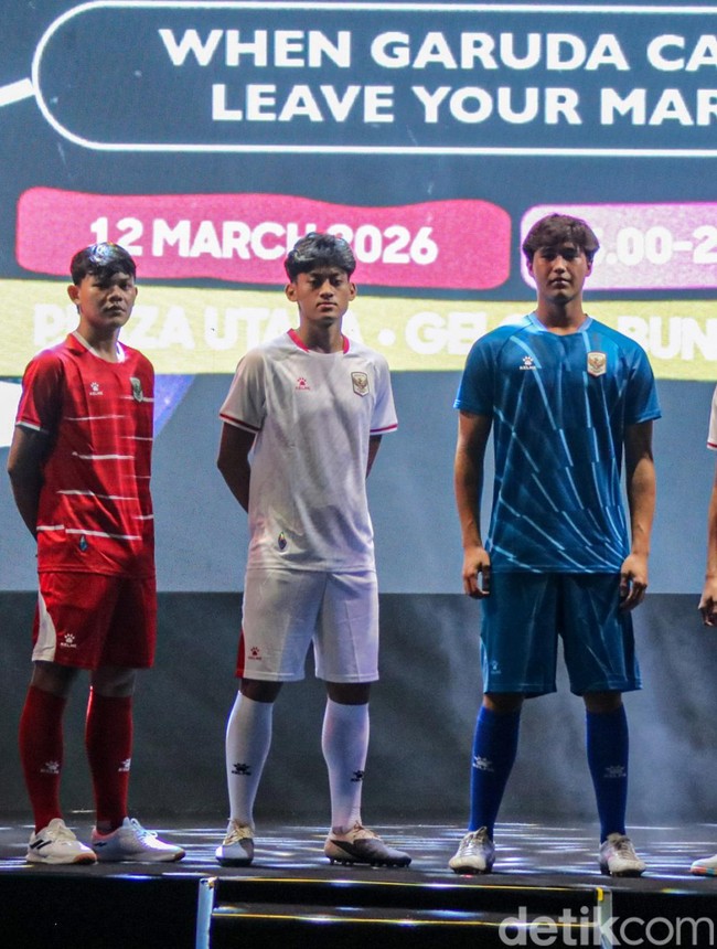 Potret Jersey Baru Timnas Indonesia Resmi Diperkenalkan ke Publik