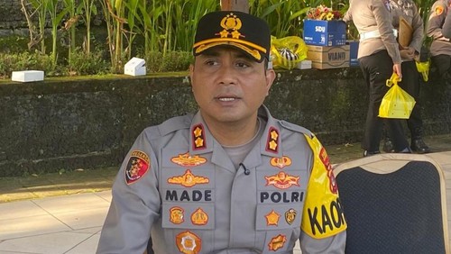 Kapolres Karangasem AKBP I Made Santika saat ditemui setelah apel gelar pasukan operasi ketupat agung di Lapangan Tanah Aron, Karangasem, Kamis (12/3/2026).