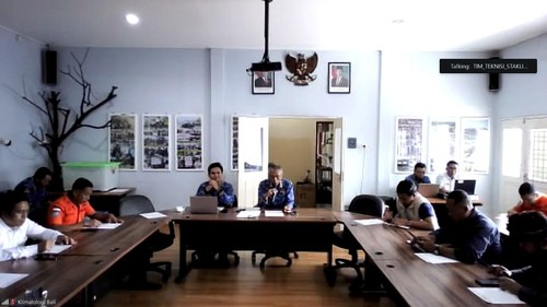 Konferensi Balai MBKG Denpasar soal prediksi musim kemarau 2026 via Zoom, Kamis (12/3/2026)