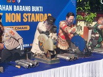 Knalpot Brong Dibabat-Miras Disikat Polisi Jelang Lebaran di Cimahi