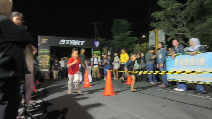 Polda Riau menggelar balap lari Go Sprint Go Green untuk mencegah tawuran di bulan Ramadan, Rabu (11/3/20206).