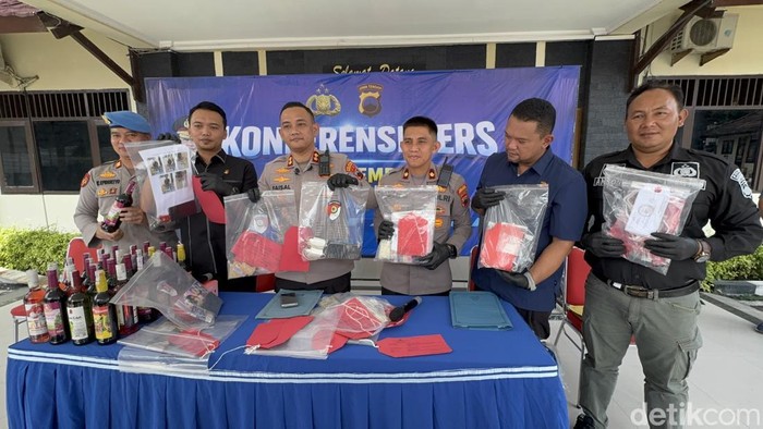 Rilis kasus narkoba di Polres Rembang, Kamis, (12/3/2026)