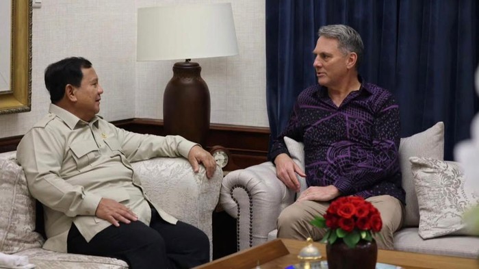 Presiden Prabowo Subianto menerima kunjungan Wakil Perdana Menteri (PM) sekaligus Menteri Pertahanan Australia, Richard Marles, di Jl Kertanegara, Jakarta Selatan, Rabu (11/3/2026).