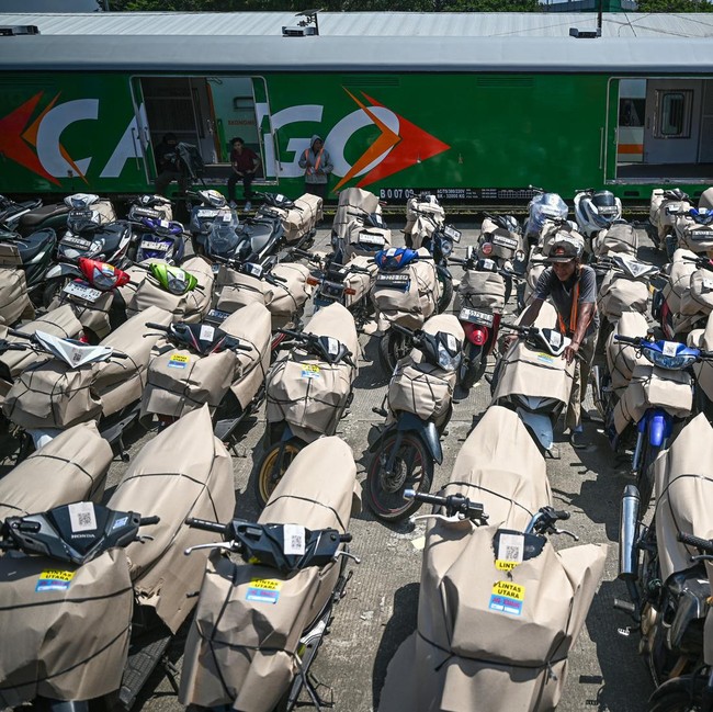 Ribuan Motor Pemudik Siap Dikirim ke Kampung Halaman