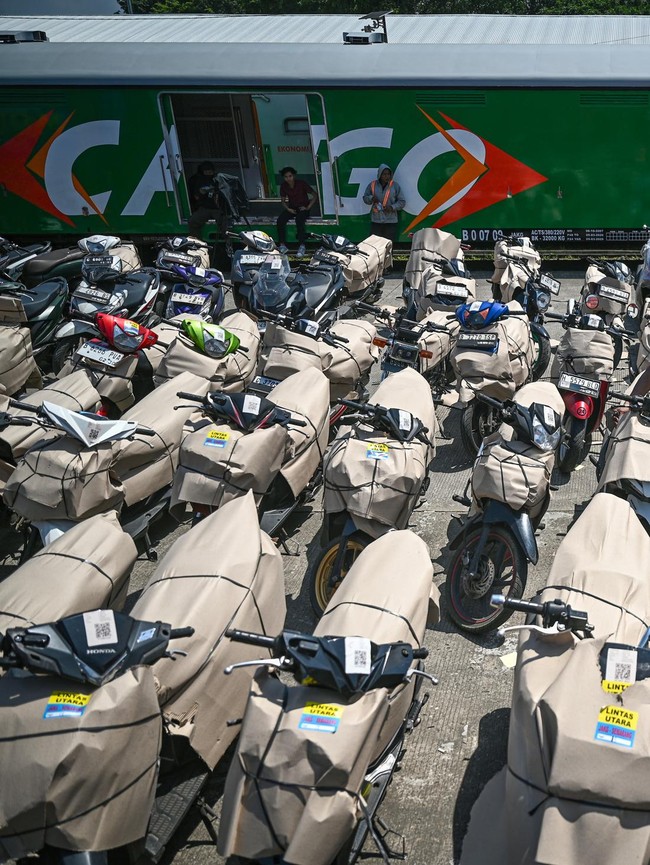 Ribuan Motor Pemudik Siap Dikirim ke Kampung Halaman