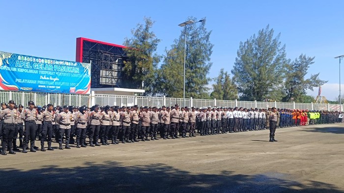 Sebanyak 5.000 aparat gabungan dikerahkan untuk mengamankan wilayah Kabupaten Bogor, Jawa Barat, dalam rangka Operasi Ketupat 2026. (Rizky/detikcom).