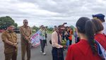 Potret Penerbangan Perdana Wings Air Maumere-Makassar