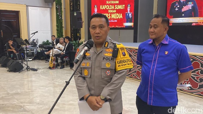 Karo Ops Polda Sumut, Kombes Dwi Tunggal Jaladri, saat memberikan keterangan pada Kamis (12/3/2026)