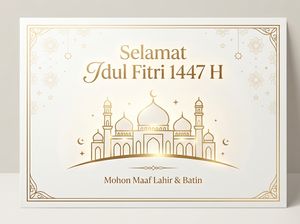 40 Ucapan Selamat Idul Fitri 2026 untuk Kartu & Bingkisan Lebaran