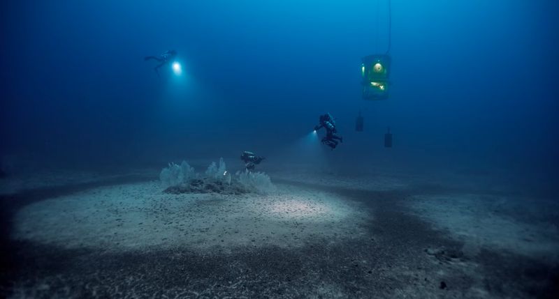 Lingkaran di dasar laut Mediterania