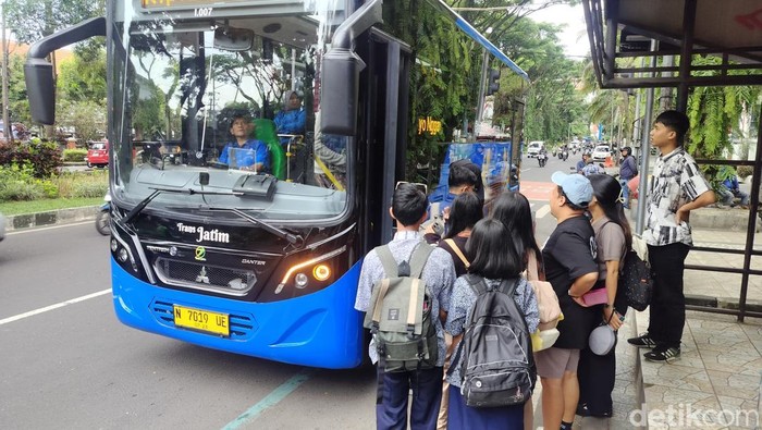 Moda transportasi umum Tans Jatim koridor Malang Raya yang akan digratiskan pada 2 hari Lebaran 2026.