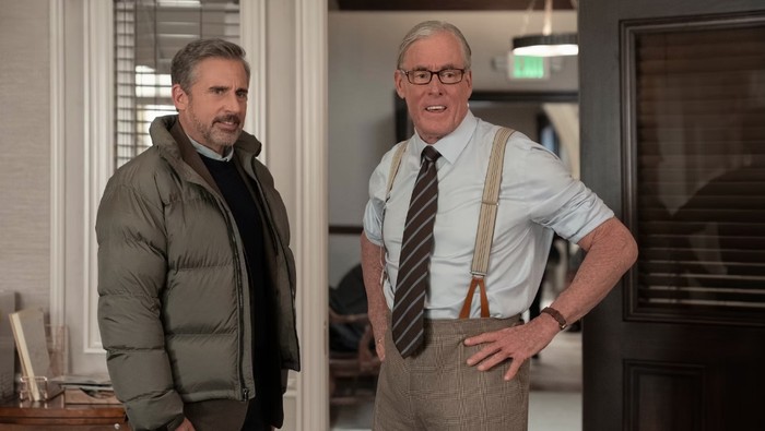 Steve Carell dan John C. McGinley di Rooster (2026).