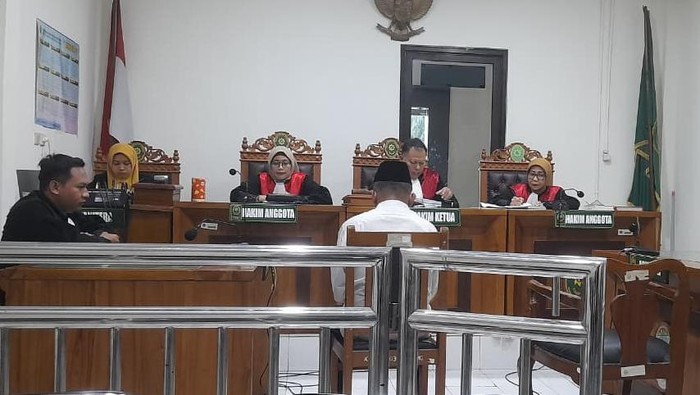 Sidang putusan terdakwa eks Kades Wonoharjo, Boyolali, Gunadi di Pengadilan Tipikor Semarang.