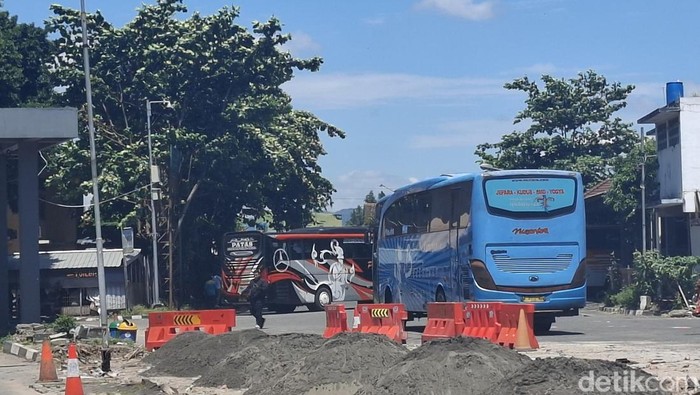 Suasana Terminal Giwangan Jogja sepekan jelang Hari Raya Idul Fitri, Jumat (13/3/2026).
