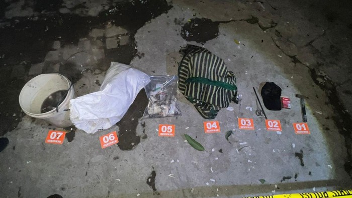 Lokasi tempat perakitan petasan di Jombang yang melukai Lima pemuda