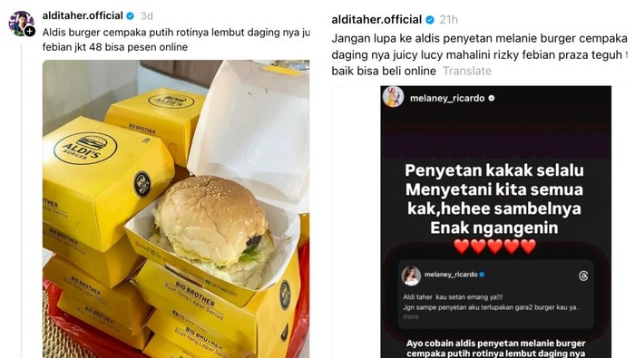 Kata Artis Soal Aldis Burger hingga Kombinasi Durian yang Tidak Disarankan