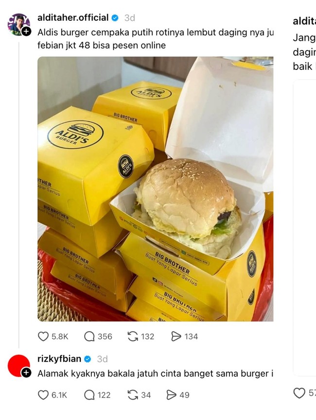 Aldis Burger Viral! Ini Kata Artis soal Rotinya Lembut Dagingnya Juicy Lucy