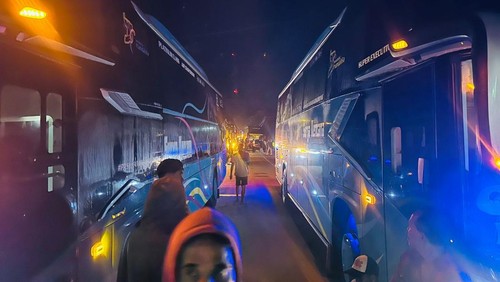Kecelakaan bus beruntun di Sumbawa. (Dok. Ombudsman NTB).