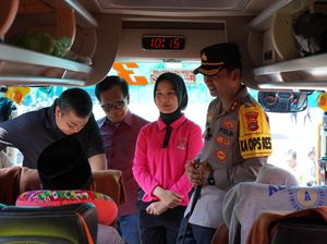 Polres Gianyar Berangkatkan 113 Pemudik ke Jatim