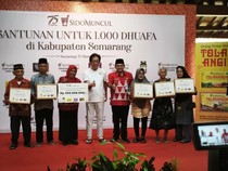 Rasa Syukur Direktur Sido Muncul Saat Santuni 1.000 Duafa Semarang