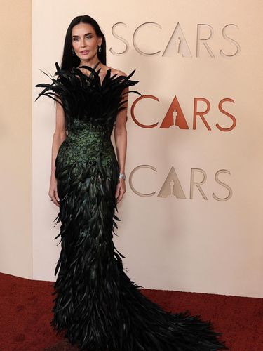 Demi Moore poses on the red carpet during the Oscars arrivals at the 98th Academy Awards in Hollywood, Los Angeles, California, U.S., March 15, 2026. REUTERS/Daniel Cole