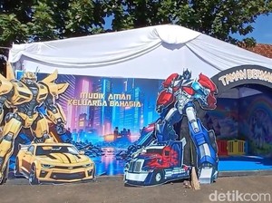 Rumah Balon hingga Ayunan Manjakan Anak Pemudik di Pos Polisi Tasikmalaya