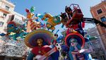 Festival Fallas Hadirkan Patung Satir Tokoh Dunia di Valencia